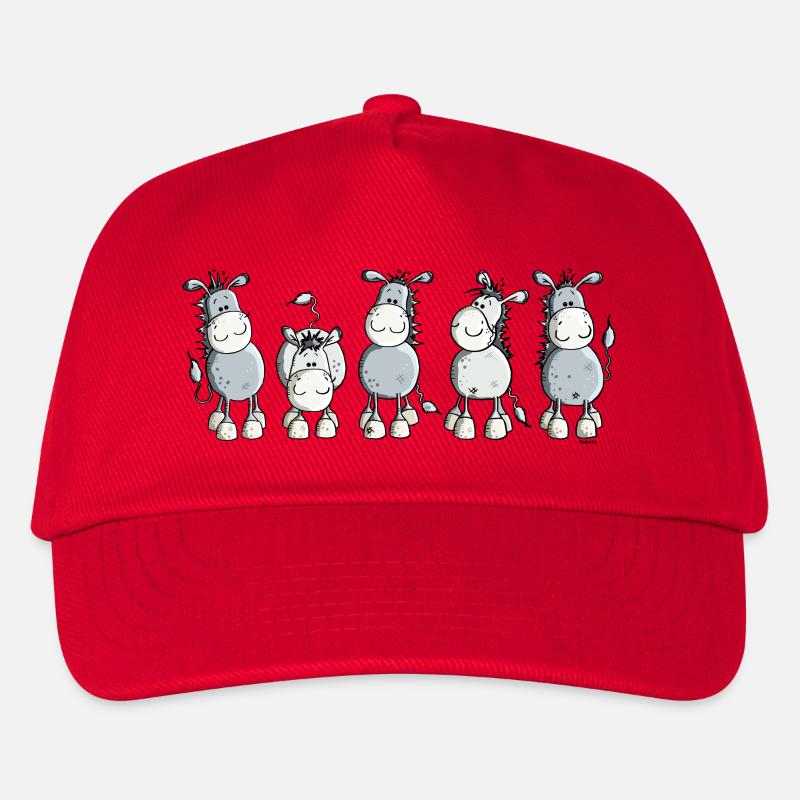 Funny Esel - Hausesel - Kinder Basecap - Rot