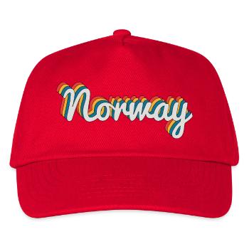Norway Retro Rainbow Font - Kids’ Baseball Cap - red - Front