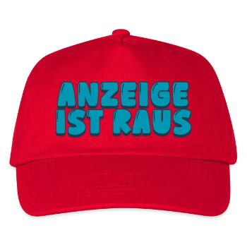 Anzeige ist raus - Kinder Basecap - Rot - Vorne