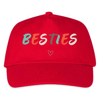 Besties Beste Freundinnen Beste Freunde - Kinder Basecap - Rot - Vorne