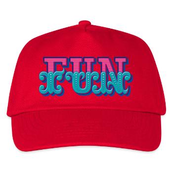 Un design fun, dessiné dans un style cirque rétro et funky - Casquette de baseball Enfant - rouge - Devant