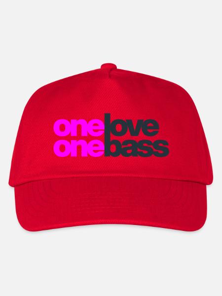 One Love One Bass - Kinder Basecap - Rot
