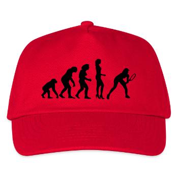 evolution_female_tennis_a_1c - Kinder Basecap - Rot - Vorne