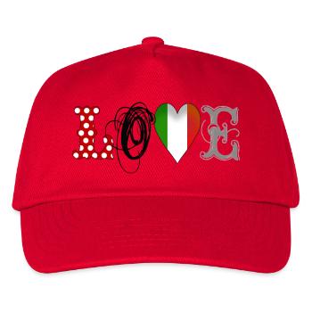 amour italia - Casquette de baseball Enfant - rouge - Devant