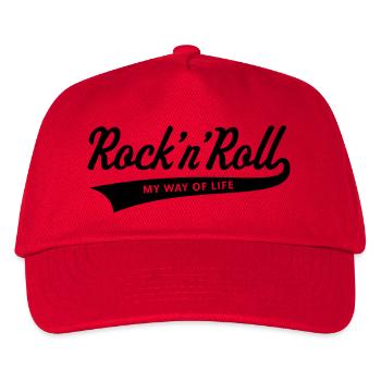 Rock 'n' Roll – My Way Of Life - Kinder Basecap - Rot - Vorne