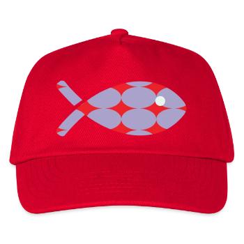 FISH - Kids’ Baseball Cap - red - Front