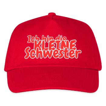 Ich bin die kleine Schwester - Kinder Basecap - Rot - Vorne