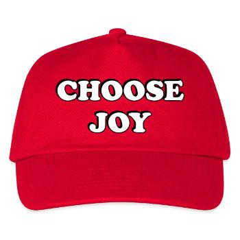 Wählen Sie Joy Bold Typografie - Kinder Basecap - Rot - Vorne