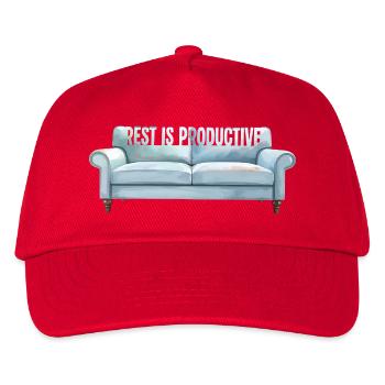 Rest Is Productive Motivational Art - Kids’ Baseball Cap - red - Front