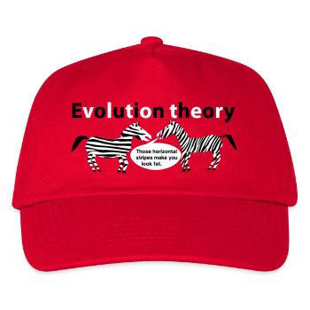 Zebras der Evolutionstheorie - Kinder Basecap - Rot - Vorne