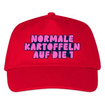 normale Kartoffeln auf die 1 - Kinder Basecap - Rot - Vorne