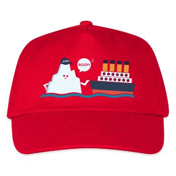 Titanic Funny Titanic und Ic-eberg Boop-Parodie - Kinder Basecap - Rot - Vorne