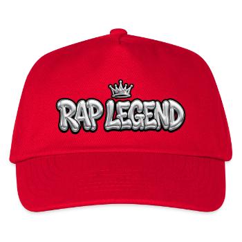 RAP LEGEND - Style 3D Bubble Chrome avec couronne - Casquette de baseball Enfant - rouge - Devant