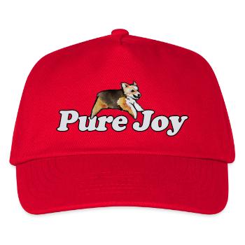 Pure Joy Corgi Lauf - Kinder Basecap - Rot - Vorne