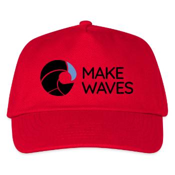 Welle – Wellen erzeugen - Kinder Basecap - Rot - Vorne
