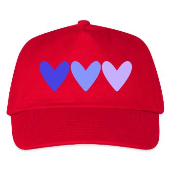 HERZ. PAAR. GERADE VERHEIRATET. Junggesellinnenabschied. VALENTINSTAG. - Kinder Basecap - Rot - Vorne