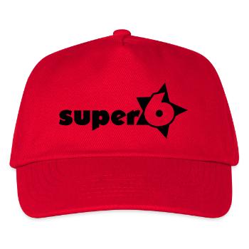 super_6_1c - Kinder Basecap - Rot - Vorne