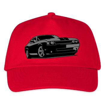 Klassisches Muscle-Car - Kinder Basecap - Rot - Vorne