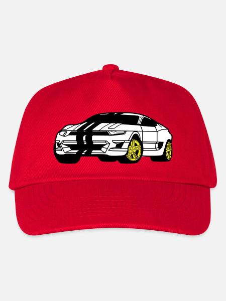 Voiture de sport - Voiture de sport - Coupé - Casquette de baseball Enfant - rouge