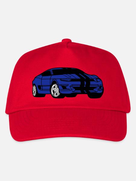 Sportwagen - Sportauto - Coupé - Kinder Basecap - Rot