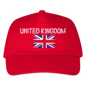 Druck der britischen Notflagge - Kinder Basecap - Rot - Vorne