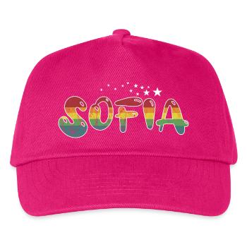 Prénom Sofia Nom de jeune fille Cadeau - Casquette de baseball Enfant - fuchsia - Devant