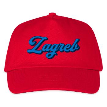 Zagreb Script Logo Stil - Kinder Basecap - Rot - Vorne