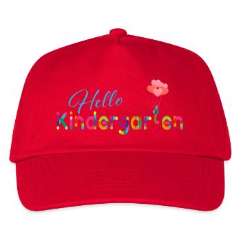 Hello Kindergarten - Kinder Basecap - Rot - Vorne