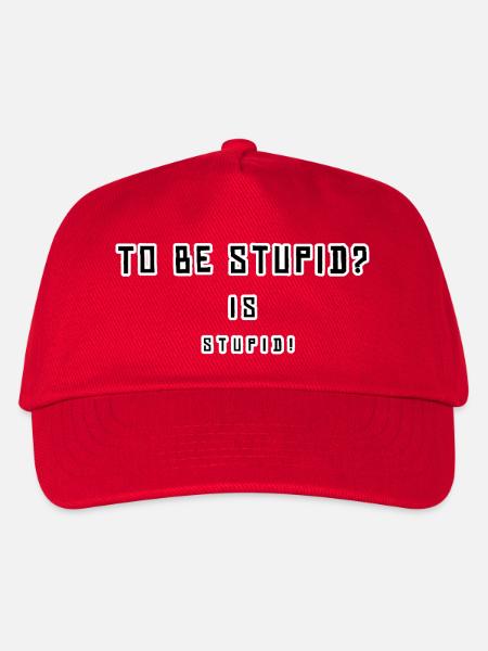 Provokatives humorvolles Statement Design - Kinder Basecap - Rot