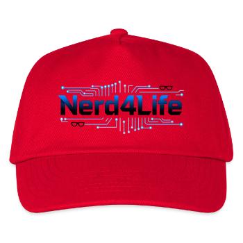 Nerd4Life Circuit Logo - Kids’ Baseball Cap - red - Front