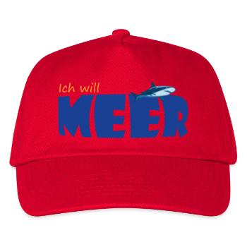 ICH WILL MEER - Kinder Basecap - Rot - Vorne