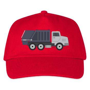 Müllwagen - Kinder Basecap - Rot - Vorne