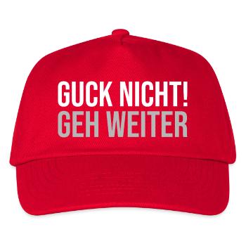 Guck nicht geh weiter - Kinder Basecap - Rot - Vorne