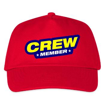 Crew Member - Kids’ Baseball Cap - red - Front