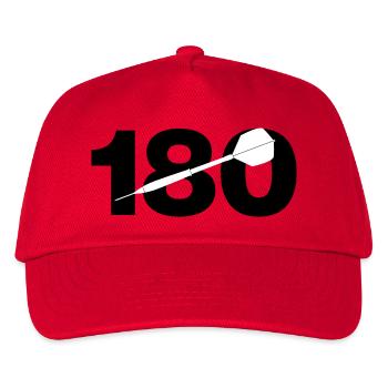 Cent quatrevingt, 180, score parfait de fléchettes - Casquette de baseball Enfant - rouge - Devant