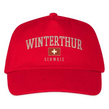 Winterthur Arc Swiss Flag Tee - Kinder Basecap - Rot - Vorne