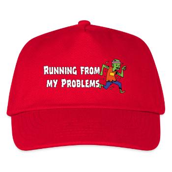 Running from my problems – Funny Zombie Saying - Kids’ Baseball Cap - red - Front