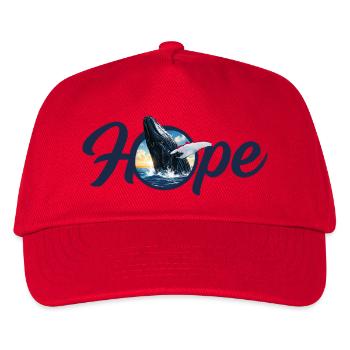 Hope ! Baleine - Inoubliable - Casquette de baseball Enfant - rouge - Devant