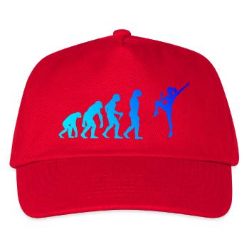 Geschenkidee für die Fitnesssportlerin mit Aerobic - Kinder Basecap - Rot - Vorne