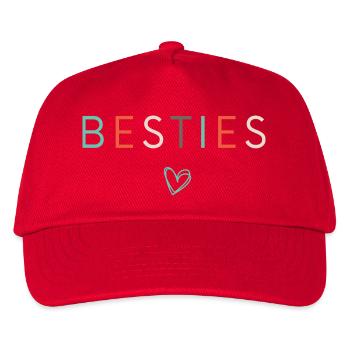 Besties Beste Freunde Beste Freundinnen - Kinder Basecap - Rot - Vorne