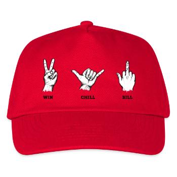 Ensemble de signes de main Win Chill Bill – Illustration - Casquette de baseball Enfant - rouge - Devant