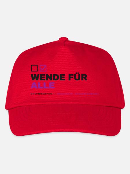 WENDE FÜR ALLE — Fair Finanzieren - Kinder Basecap - Rot