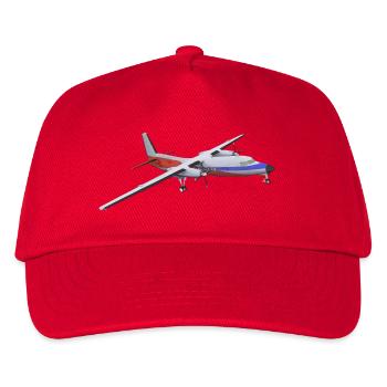 Twin-engine airliner - Kids’ Baseball Cap - red - Front
