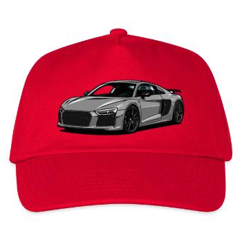 Grauer Supersport Roadster - Kinder Basecap - Rot - Vorne