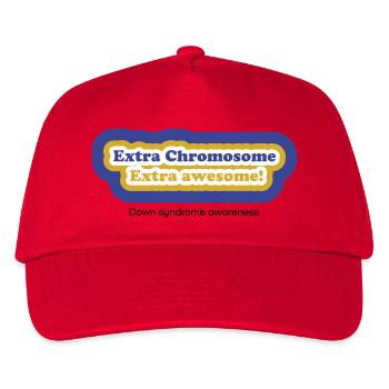 Extra Chromosom Extra Awesome - Kinder Basecap - Rot - Vorne