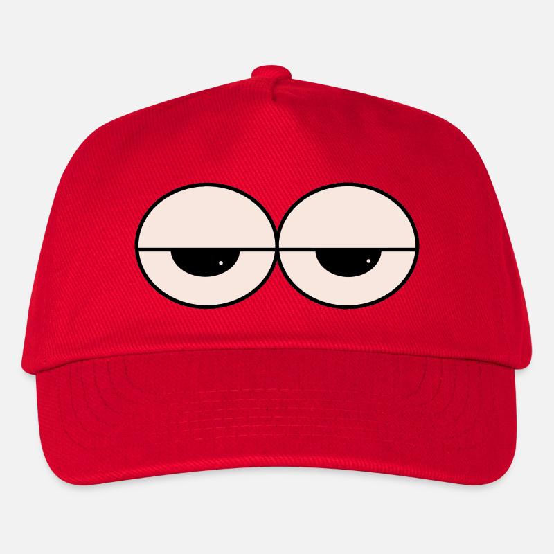 Schlummernde Augen Minimalstil - Kinder Basecap - Rot