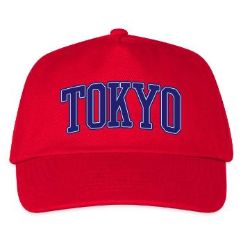 Tokyo Varsity Blue Lettering - Kids’ Baseball Cap - red - Front