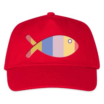 FISH. APRIL FOOL. HOLIDAY. SUMMER. HUMOR - Kids’ Baseball Cap - red - Front