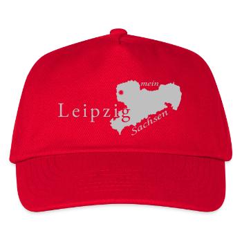 Leipzig - Mein Sachsen - Heimatstadt - Kinder Basecap - Rot - Vorne