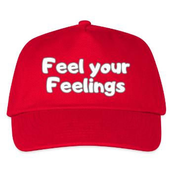 Feel Your Feelings – Selfcare Statement Shirt - Kids’ Baseball Cap - red - Front